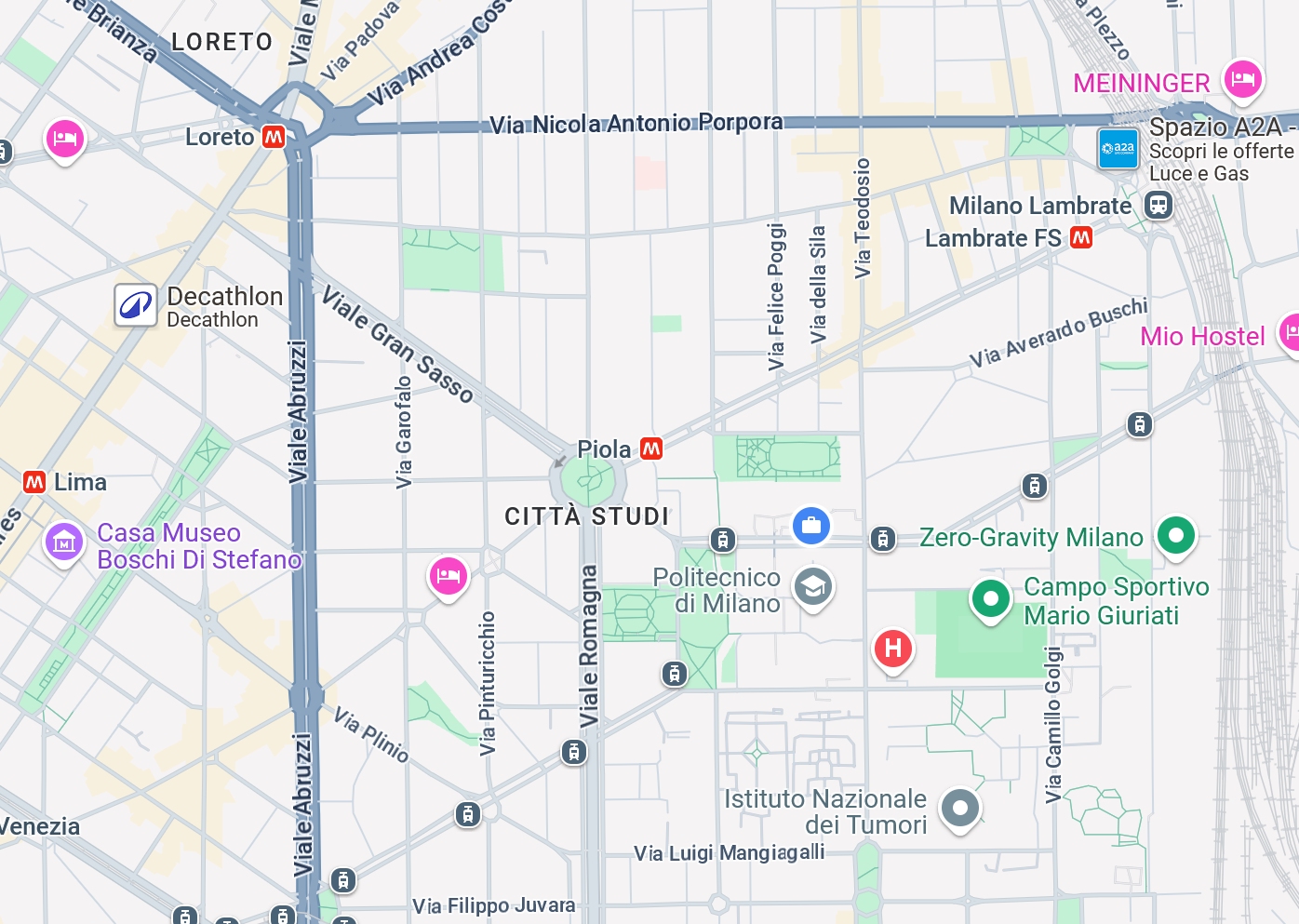 Mappa Politecnico di Milano