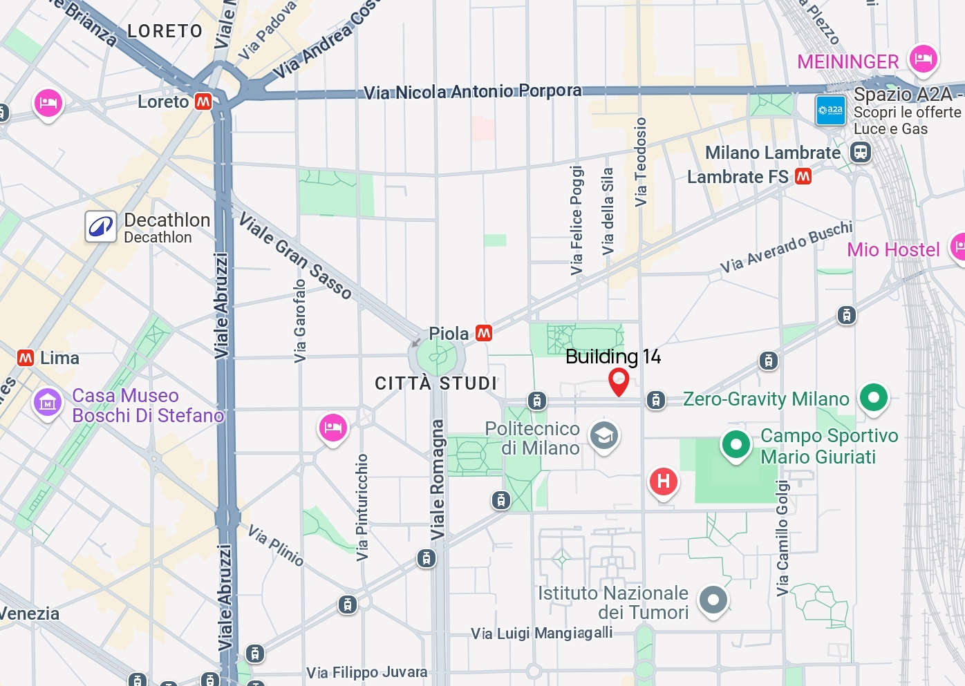 Mappa Politecnico di Milano