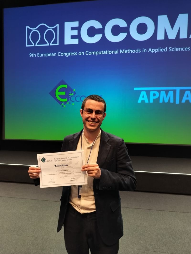 Michel Bucelli ha ricevuto il premio ECCOMAS 2024 PhD Olympiad.